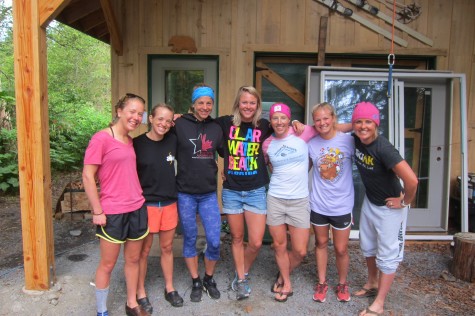 The gang at Holly's cabin: Ida, Liz, Astrid, Sadie, Kikkan, Me and Holly (photo from Kikkan)