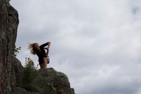 A little cliff-side yoga