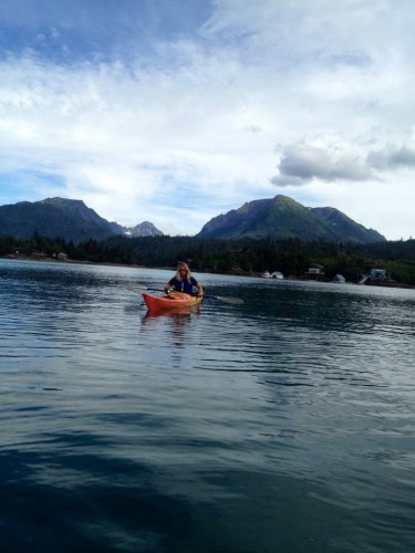 Kayaking round the island
