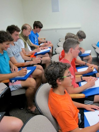 Class is in session! Guys with goals (photo from Lilly)