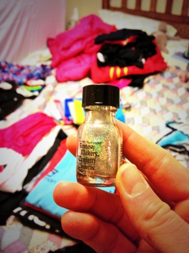 I had to pack my special bottle of glitter!