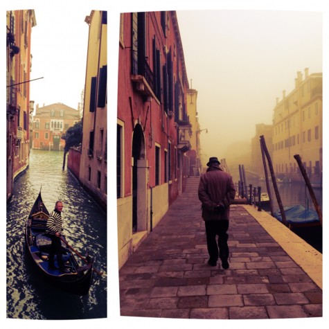The scene in Venice