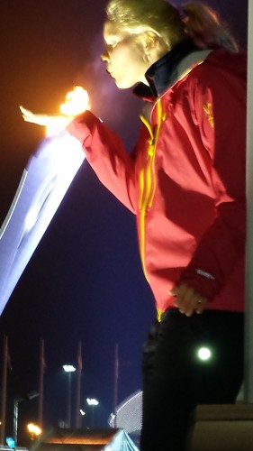 One more goofy picture with the torch...