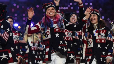 Walking in the Opening Ceremonies! (photo by NBC)