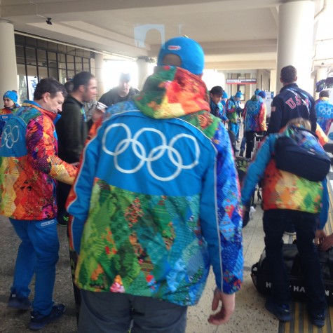 A "rainbow of colors" on the Sochi volunteer jackets