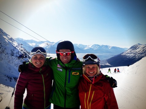 Holly, Brian and I enjoying our free ski passes courtesy of Alyeska! (photo from Holly)