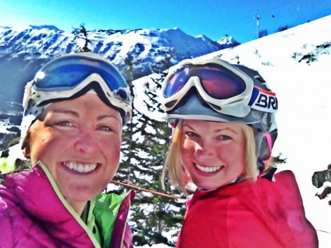 Holly and I at Alyeska enjoying some turns in the sunshine! (photo from Holly)