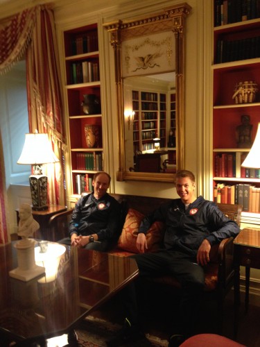 Bryan and Erik hanging out in the White House library. Weird as it is, I loved the smell of this room. 