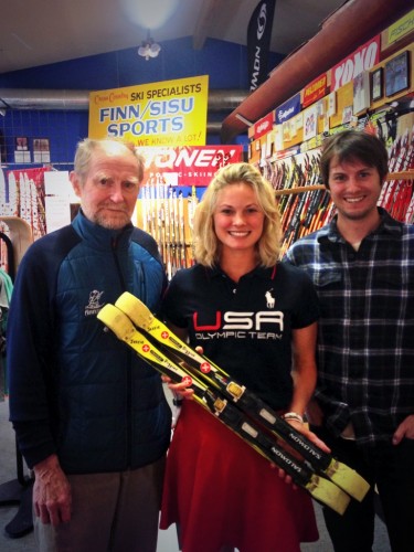 Getting my Marwe Roller skis from Finn Sisu (Ahvo and Kevin in the photo)