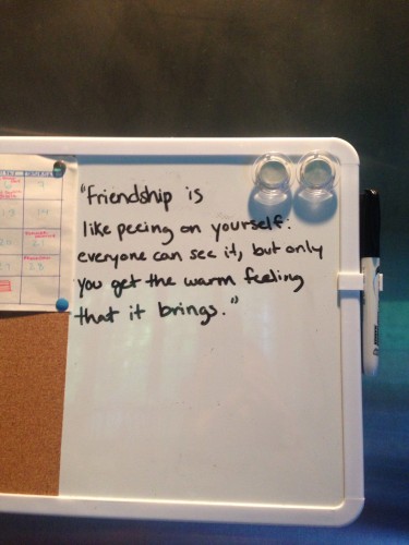 Our lovely quote of the day message board