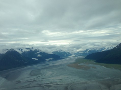 Looking down on Turnagain Arm at low tide
