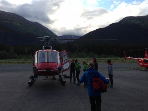 Loading up the helicopter for the trip up to Eagle. Thanks Alaska Air for flying us! 