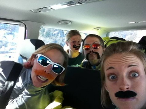 Best van ride ever...Tour de Ski 2013 (photo from Holly)