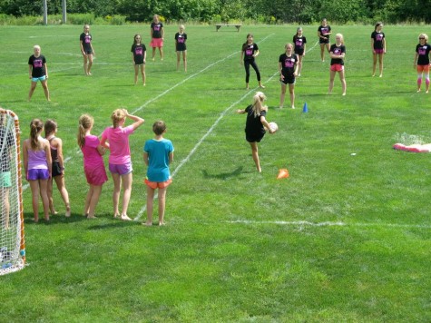 Kickball with a slip n slide? Game on! (photo by Lilly)