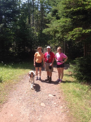 My Mom, Dad, sister and dog out on a hike!