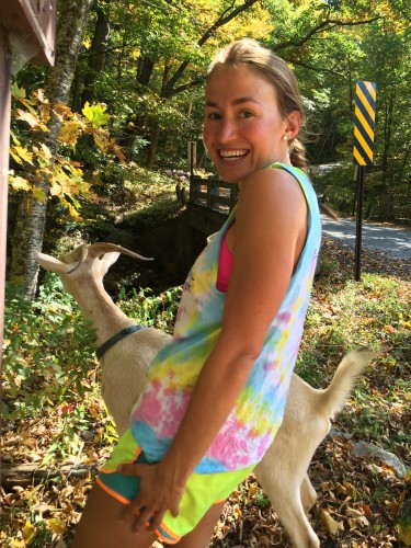 Soph and her new hiking buddy! (photo from Erika)