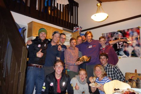 We had another team thanksgiving! But with chickens. It was tasty. (photo from Noah)