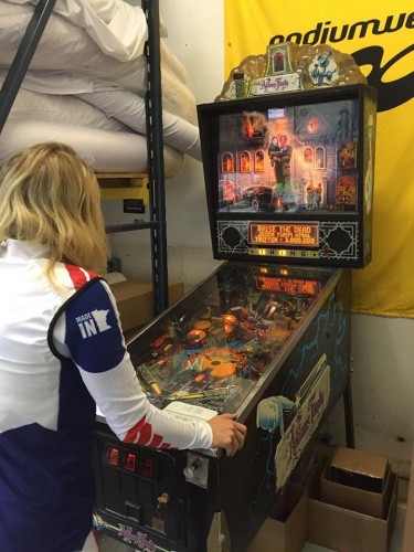 And yes, they do have a pinball machine at the Podiumwear factory. So that's pretty cool. 