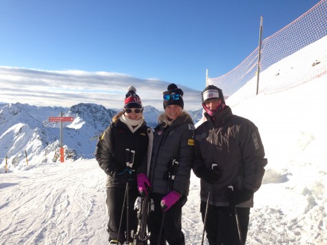 Mackenzie, Me and Dad at the top for our first run!