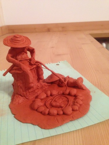 I started playing with sculpy clay when the internet stopped working...