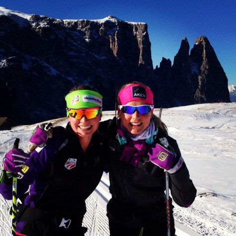Me and Therese this morning. It was so fun to ski with her! (photo by Cork)