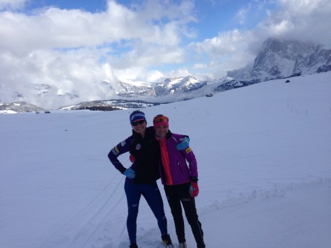 Liz and I post-intervals in one of the most scenic areas to train in! 