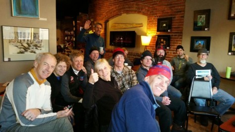 The gang up in Wisconsin for the Birkie weekend, watching the race! (photo from my Mom)