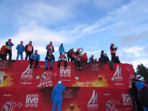 Athletes cheering from the wax cabin rooftops! (photo from Zuzana)