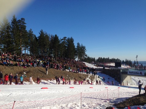 Some of the Holmenkollen crowd on one of the hills