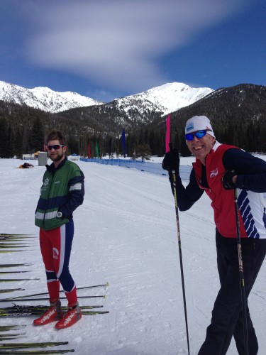 Brayton and John helping us test skis and wax this week - thanks guys! 