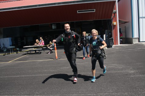 Headed to the plane with George, my tandem jumper guy (photo from SkydiveOgden)