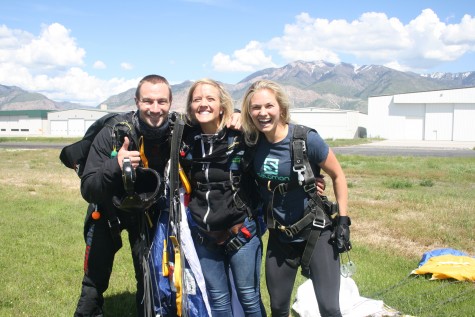 George, Stephanie and I right after we landed (photo from SkydiveOgden)