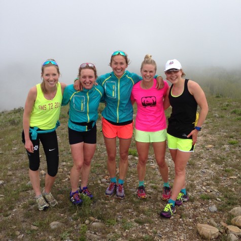 Erika, Caitlin, Sophie, Me and Ida at the highest point of our workout
