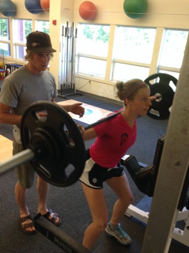 Annie Hart raising the bar in the gym - she's been killing the strength workouts!