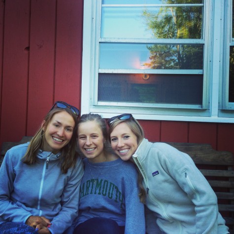 Soph, Anne and Erika hanging out at the cabin 