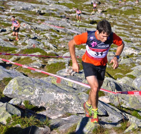 Noah running impressively fast over all the rocks near the top! (photo from Noah)