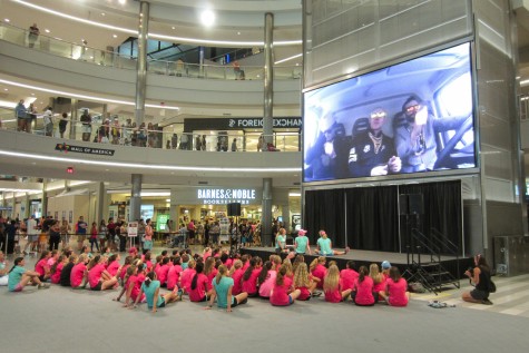 Our famous wax techs get on the big screen in the MOA during a viewing of "Uptown Funk ala US Ski Team" (photo from Bruce Adelsman)