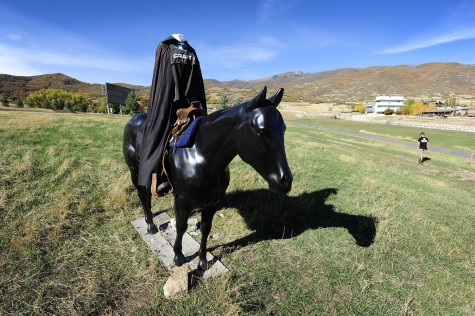 Even the headless horseman is wearing CRAFT at a U.S. Cross Country Ski Team roller ski training on the Olympic trails at Soldier Hollow, Utah. (U.S. Ski Team - Tom Kelly)