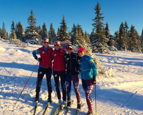 Enjoying a sunny ski in Norway with Sadie, Sophie and Rosie! (photo from Sadie)