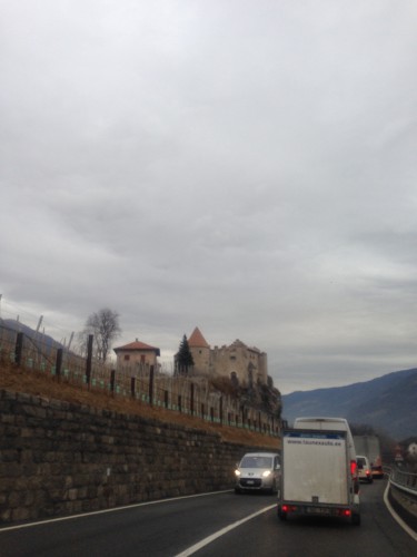 Road-tripping in Europe is always a history lesson when there's Castles overlooking the highway. 