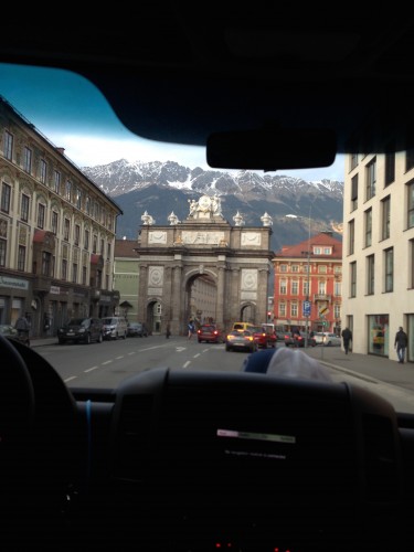 I loved the old mixed with the new and the mountain scenery in Innsbruck. 