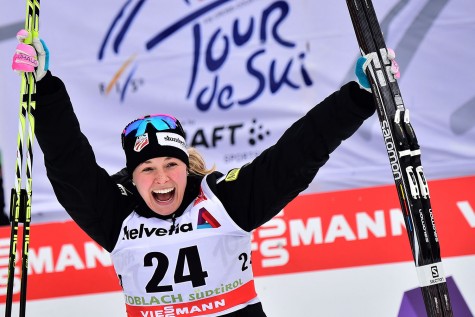 Celebrating my first World Cup individual win! (Photo credit GIUSEPPE CACACE/AFP/Getty Images)