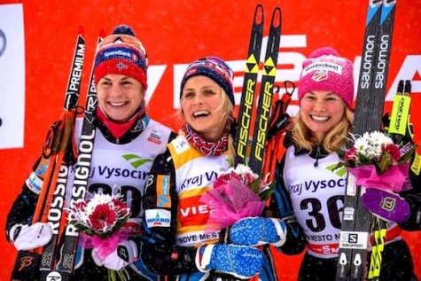 Podium girls - Astrid, Therese and me! (photo by Nordic Focus/Salomon)