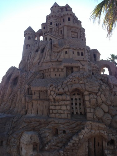 A huge, huge sandcastle! 