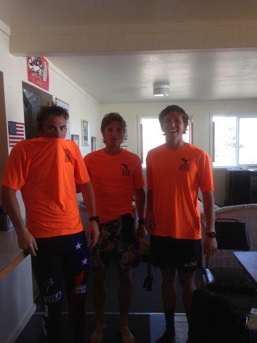 Things 1, 2 and 3 (Reese, David and Scott) ready for training! 