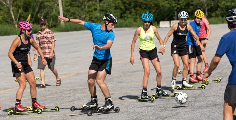 Soccer - on skate skis! (photo by Reese Brown/SIA Images)