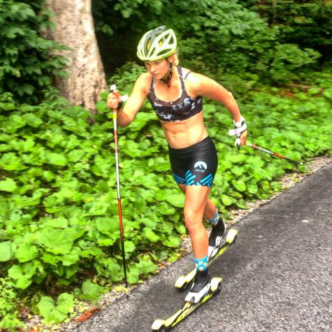 And me, testing out the new shorts during a hard classic interval session! (photo from Coach Cork)