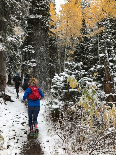 Running up Park City mountain with a small group! (photo by Erika Flowers)