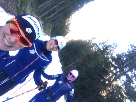 Rosie, Kikkan and I doing some easy classic skiing and speeds a few days out from the races. 