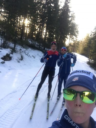 Loving the chance to ski the old World Champs courses in Falun with Simi and Cork! 